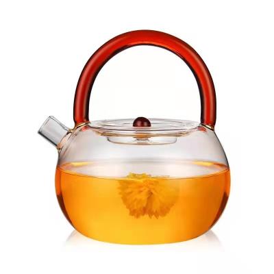 China Factory Price Kitchen Instruments Accessories Kettle Teapot Infuser 800Ml Stocked Glass Tea Tumbler for sale