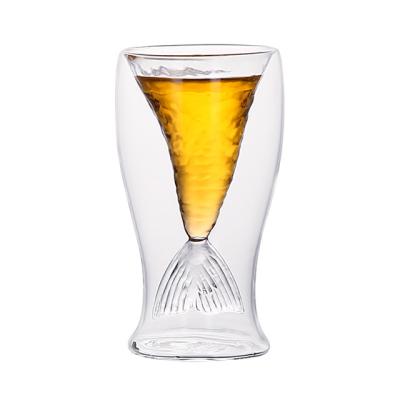 China Viable Wholesale Custom Designs 100ml Milk Juice Long Creative Glass Whiskey Mug for sale