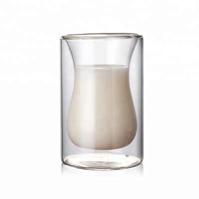 China Viable Custom Designs 3oz Wholesale 100ml Milk Juice Long Creative Glass Cup for sale