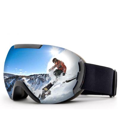 China New Double-layer Anti-fog Ski Goggles Large Spherical Outdoor Snowboard Goggles Men Anti-fog With Anti-snow Goggles for sale