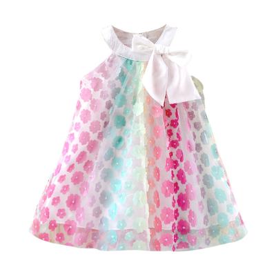 China Cute 2021 Summer Girls Long Dress Girl Age 3-6Y Breathable Girl Dress Princess vestidos Sleeves Children Dress for sale