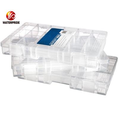 China PE plastic factories china seat plastic clear fishing tackle boxes with removable dividers tackle box for sale