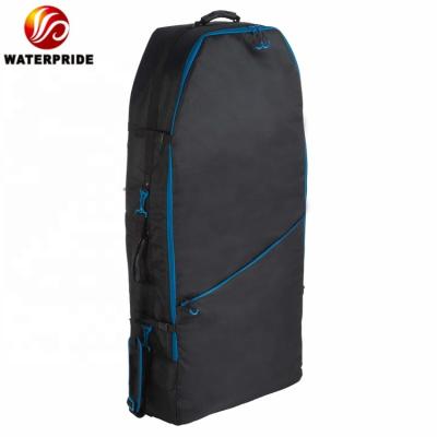 China Polyester Surfboard Travel Bag With Wheels And Rubber Handle Waterproof Surfboard Bag With Pe Foam Protective Surfboard Equipment Wheel Bag for sale