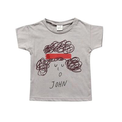 China Boys Clothing Summer Breathable T-shirt With Top Sleeve Loose Baby Kids Clothing Short Tees for sale