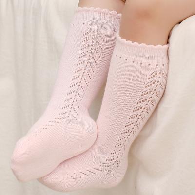 China Breathable Baby Socks Spanish Hollow Out Socks For Girls Spring Summer Cotton Toddler Booties Ins Style Baby Clothing for sale