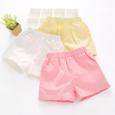 China 2021 New Summer Viable Girls Shorts Korean Style Shorts Pants Solid Color Fashion 3-12Y Children's Casual Elastic Clothing For Teens for sale