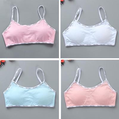 China V-TREE Girls Bra Cotton Sustainable Underwear Breathable Top Frame Teens For Girls Soft Kids Sports Bra Kids Breast Care for sale