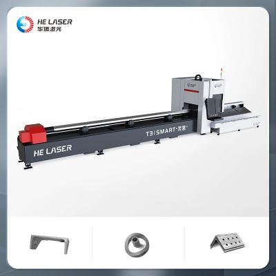 China Pipe Tube Fiber Laser Cutter Automatic CNC Fiber Tube Laser Cutting Equipment for sale