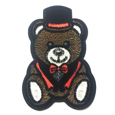 China high quality 3D iron on style fashion brushtooth embroidery patch for sale