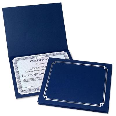 China Recyclable Bespoke Wholesale Premium Paper A4 Certificate Folder , Double Certificate Holders for sale