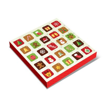 China Custom Food Christmas Cardboard Chocolate Advent Calendar for sale