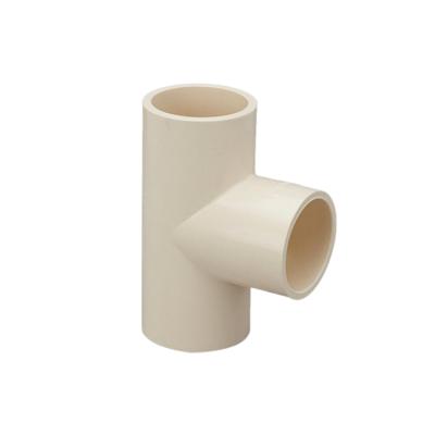 China High Quality ERA ABNT NBR 15884 CPVC Plastic Straight Tee Plastic Water Pipe Fitting China Pipes And Fittings for sale