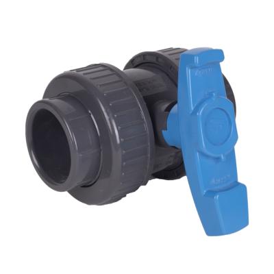 China Newest Genuine ERA Blue Handle II Plastic PVC Union High Quality Drawing Ball Valve Corrosion Resistant for sale