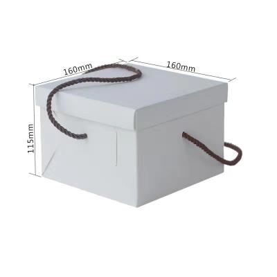 China Factory Price Recyclable Gift Boxes With Rope Handle White Gift Boxes for sale