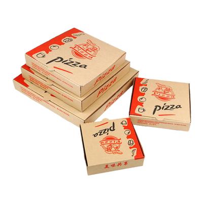 China Recyclable Window Pizza Boxes Kraft Paper Pizza Box Paper Pizza Slice Box for sale