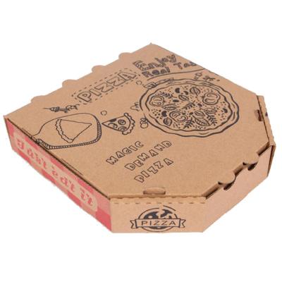 China Recyclable Size Pizza Box Standard Custom Logo Biodegradable Pizza Box for sale