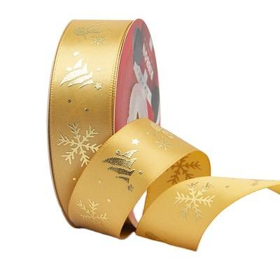 China Christmas Floral Luxury Ribbon For Gift Box Cake Box for sale