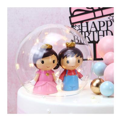 China China Clear Glass Snow Glass Ball Dome Cover Cake Flower Home Decoration for sale