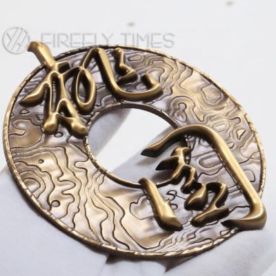 China Buildings Custom Design Brass Metal Plates Engraving Letter And Logo for sale