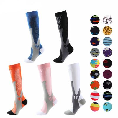 China Breathable Running Compression Socks 20-30 mmHg Stockings Men Women Sports Socks Marathon Football Varicose Veins Retraining Sock for sale