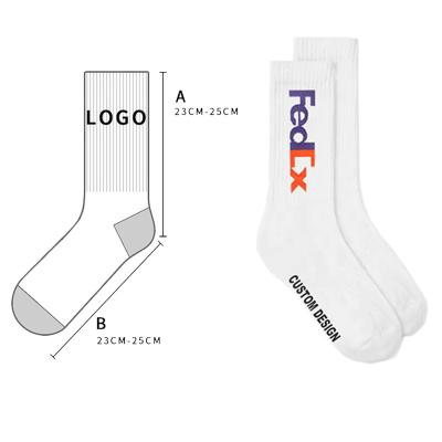 China High Quality QUICK DRY Custom Crew Socks Print Cotton Manufacturer Embroidery Designer Custom Sports Knock Logo Custom Socks for sale