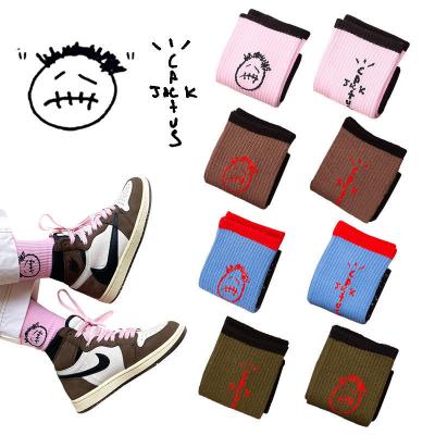 China Wholesale QUICK DRY AF1 grimacing DunkSB band AJ6 men's and women's hip hop crew travis socks cactus jack floral socks for sale