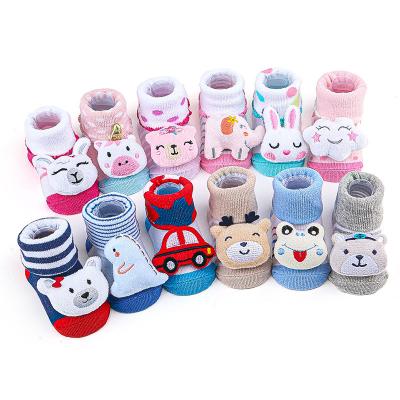 China Winter QUICK DRY Wholesale Baby Socks Organic Cotton Cartoon Toddler Non Slip Newborn Baby Socks Shoes for sale