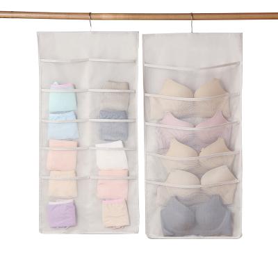 China Double-Sided ROTATING 360 DEGREE Underwear Bra HOOKS BRA HANGERS Oxford Cloth Folding Wall Foldable Wardrobe Closet Wardrobe Storage Bag for sale