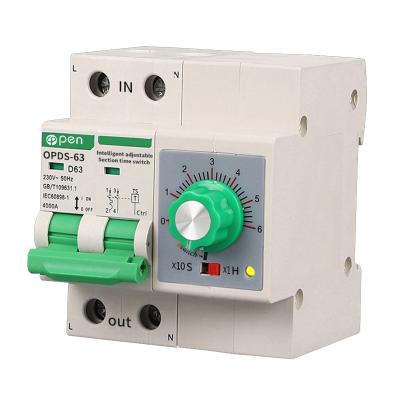 China Intelligent Timer 1s-99hours Copper Switch LCD Display Circuit Break With Timing Function 63A Countdown Circuit Breaker With Time Function for sale