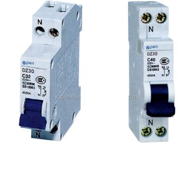 China 16 Amp Open Electric 32 Amp Low Voltage IP+N Type C25 C40 Circuit Breaker Electric Price DZ30DPN for sale