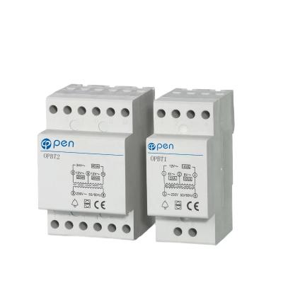 China Bell Low Voltage OPBT2 Electronic Din Rail Modular Transformer 220V 24V CE CB for sale