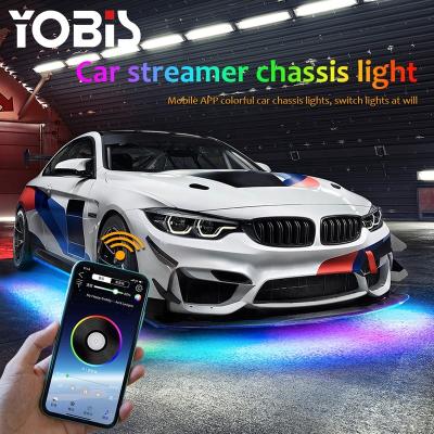 China Automotive Industry Atmosphere Decorative Lamp APP Different Sizes LED RGB Underglow Remote Control Car Under Glow Flexible Strip for sale