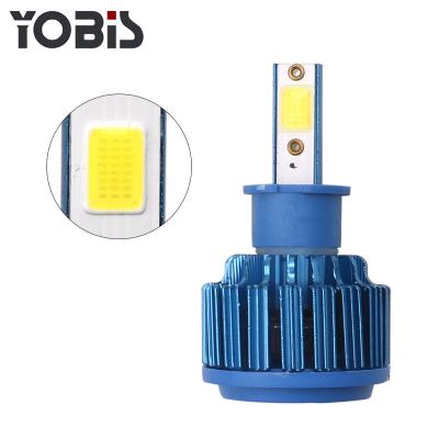 China Automotive industry popular super bright Yobis h4 led auto 360 fix head bulb COB conversion kit led headlight with high bright for sale