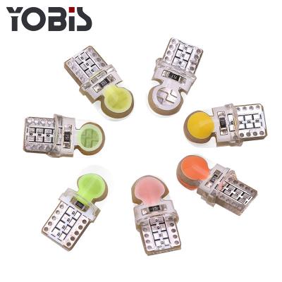 China Decoration Top T10 COB Leads Silicone Strobe W5W Car Light Led Bulb for sale