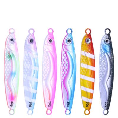 China A64 NAITE Metal Slow Jig Casting Fishing Bait Casting Glow Metal Fishing Lure for sale