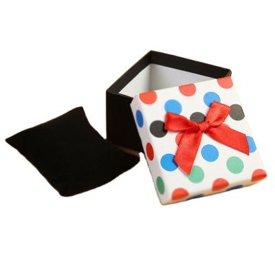 China Cute Yttria Jewelry Packaging Paper Box With Pillow Inside Small Earring Necklace Storage Box Gift Box for sale