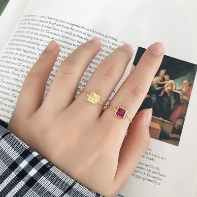 China S925 Ring Color Romantic Chain Diamond Ring Can Be Freely Adjustable Rings For Women for sale