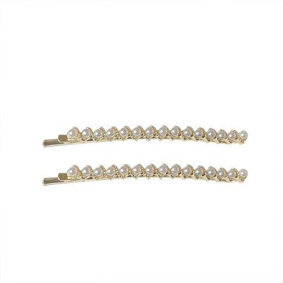 China Wholesale New Style Hair Accessories Delicacy Fashion Alloy Hairpin Hair Claw Metal Pearl Hair Clip For Girl for sale