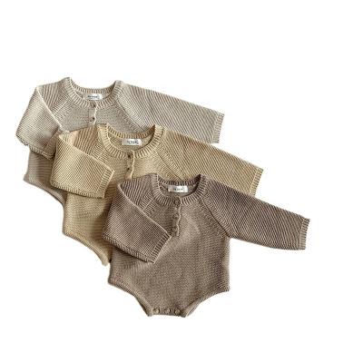 China Newest Fashion Manufacturer Direct New Born Baby Sweaters Breathable Knitted Solid Color Sweaters For Baby Boy for sale