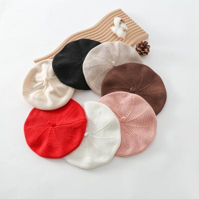 China New Kids Baby Casual Hat Berets For Girls Vintage Autumn Winter Knitted Hat Kids Infant Beanies Beret Hats Accessories for sale