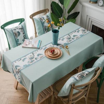 China Home Garden Tablecloth Rectangle Cotton Style Retro Waterproof Linen Coffee Table Table Cloth for sale