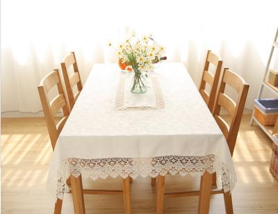 China Easy To Clean And Protect Elegant Rectangle Wrinkle Free Table Cloth Lace Table Cover For Kitchen, Wedding, Holiday for sale