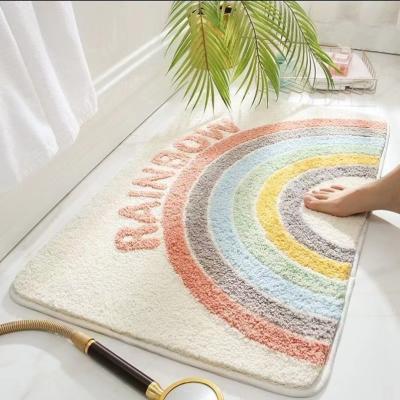 China Bathroom Sustainable Household Cartoon Door Mats Absorbent Bedroom Rugs for sale