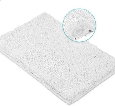 China Viable Non Slip Microfiber Chenille Blankets Ultra Soft Plush Bath Mat for sale