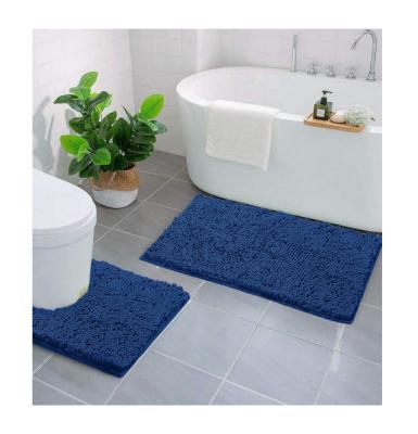 China Sustainable Soft Plush Chenille Bath Blanket Microfiber Shaggy Carpet Super Absorbent Bathroom Anti-Slip Blankets for sale