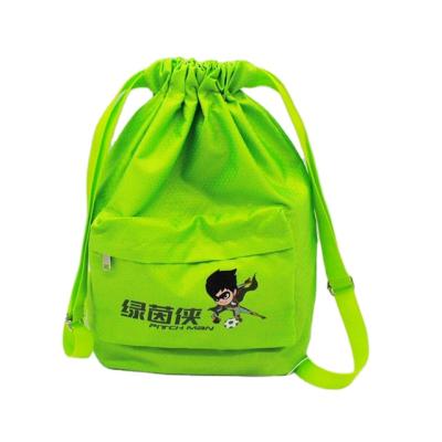 China With Custom USB Promotional Sports Clear Cotton Canvas Ployster Drawstring Backpack Bag for sale