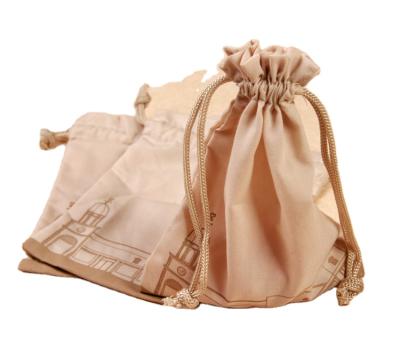 China Eco Friendly Recyclable Cotton String Bags Muslin Pouch for sale