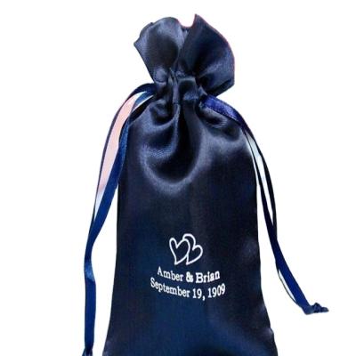 China Custom Drawstring Satin Bag from Jewellry etc. large with printed logo for sale