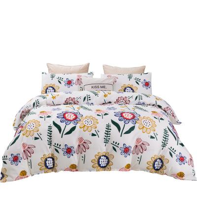 China Factory Wholesale Nondisposable Supply Cotton Polyester Fabric Fashion Duvet Cover Bedding Sets Directly for sale