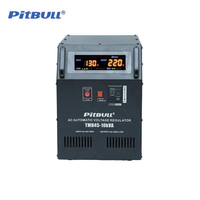 China Voltage Stabilizer 10 KVA 220V SVC PIT BULL Single Phase Relay AC Type for sale